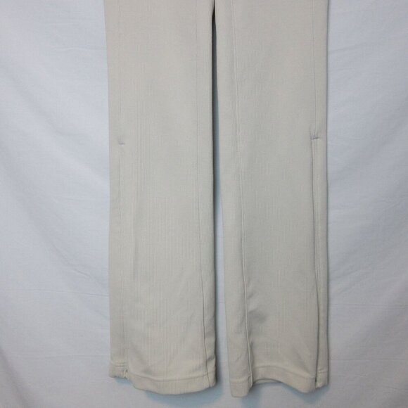 Lululemon Brushed Softstreme Ribbed Zip Flared Pant Bone White Women's 0 - Picture 4 of 8
